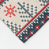 Holiday Knittern Muster Weihnachten Personalisiert Fleecedecke (Ecke)
