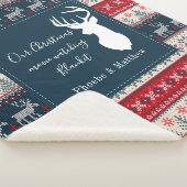 Holiday Knittern Muster Weihnachten Personalisiert Sherpadecke (3/4)