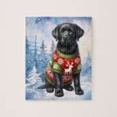 Holiday Labrador Retriever Doppy Puzzle (Vertikal)