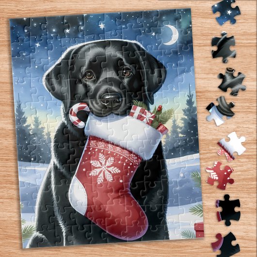 Holiday Labrador Retriever Festivals Weihnachtshun Puzzle