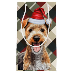Holiday Lakeland Terrier Dog Fun Karierte Weihnach Kleine Geschenktüte