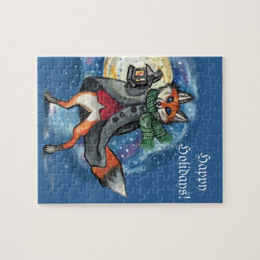 Holiday Lantern Fox Puzzle (Horizontal)