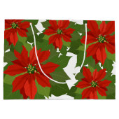 Holiday Large Gift Bag-Poinsettias Große Geschenktüte (Rückseite)