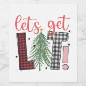 Holiday Lass's Get Lit Fun Albern Weinetikett (Einzelnes Label)