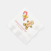 Holiday Leckereien Custom Christmas Napkins Serviette (Ecke)