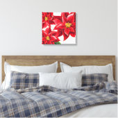 Holiday Leinwand Art-Red Poinsettias (Insitu (Schlafzimmer))