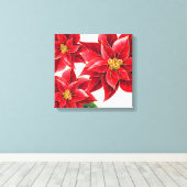 Holiday Leinwand Art-Red Poinsettias (Insitu (Holzboden))