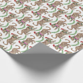 Holiday Leopard Parade Geschenkpapier (Ecke)