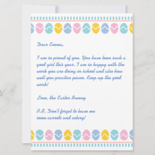Holiday Letter from the Easter Bunny Feiertagskarte
