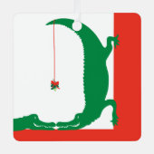 Holiday Liebe Gator Ornament (Vorderseite)