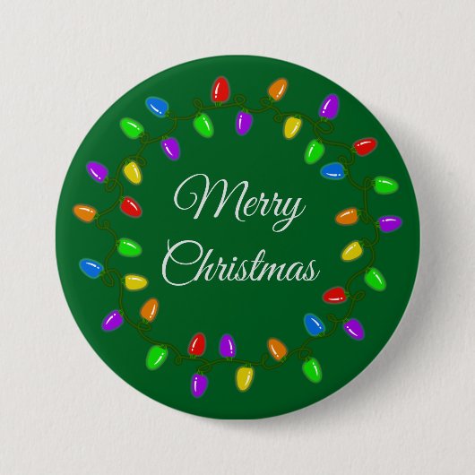 Holiday Lightbulb Wreath Button (Vorderseite)