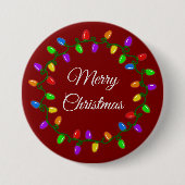 Holiday Lightbulb Wreath Button (Vorderseite)