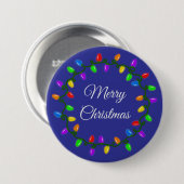 Holiday Lightbulb Wreath Button (Vorne & Hinten)
