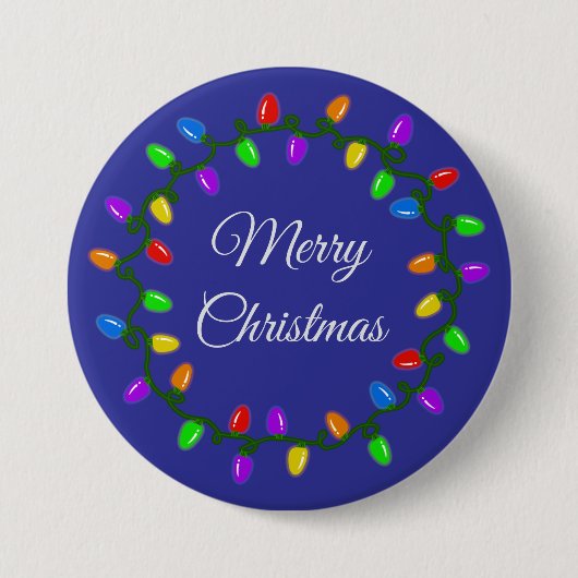 Holiday Lightbulb Wreath Button (Vorderseite)
