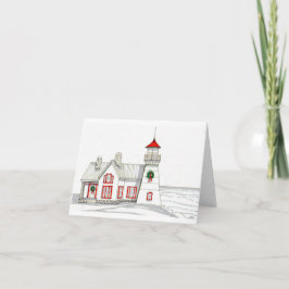 Holiday Lighthouse Card