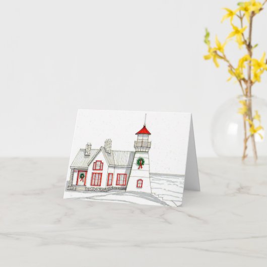 Holiday Lighthouse Cheer Card Karte (Gelbe Blume)