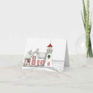 Holiday Lighthouse Cheer Card Karte