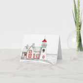 Holiday Lighthouse Cheer Card Karte (Vorderseite)