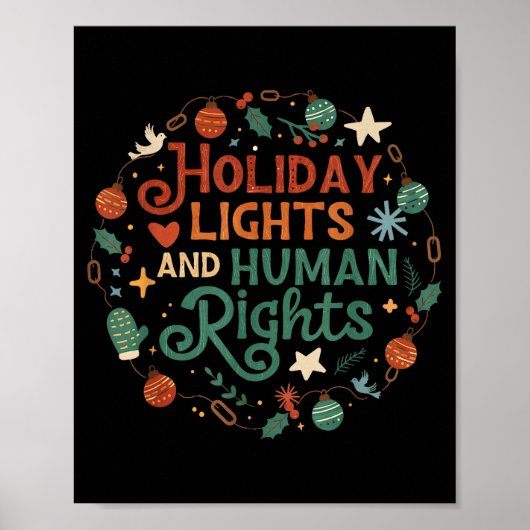 Holiday Lights And Human Rights Poster (Vorne)