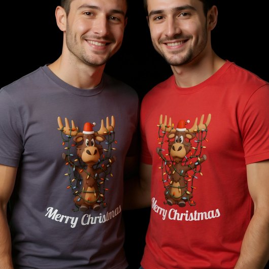 Holiday Lights Moose Sweatshirt