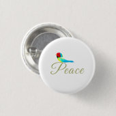 Holiday Little Bird Messenger of Peace Button (Vorne & Hinten)
