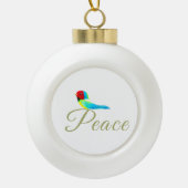 Holiday Little Bird  Messenger of Peace Keramik Kugel-Ornament (Vorderseite)