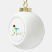 Holiday Little Bird  Messenger of Peace Keramik Kugel-Ornament (Rechts)