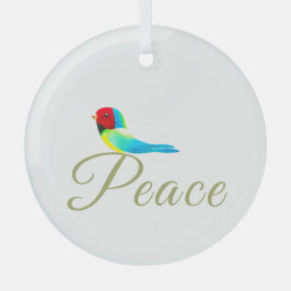 Holiday Little Bird Messenger of Peace Ornament Aus Glas