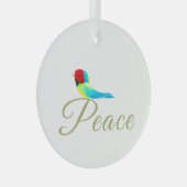 Holiday Little Bird  Messenger of Peace Ornament Aus Glas (Vorderseite Rechts)