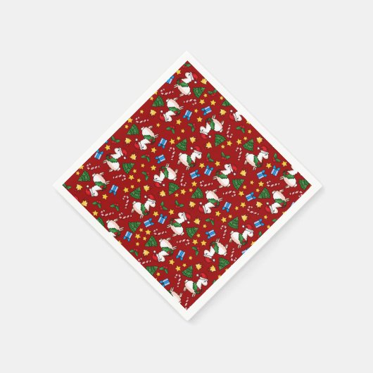 Holiday Llama Madness Serviette (Ecke)