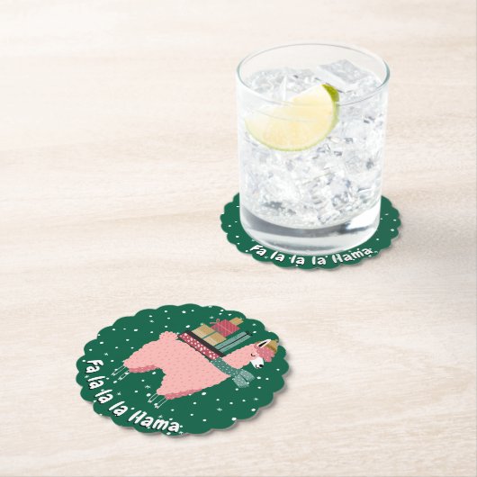 Holiday Llama Untersetzer - Fa la la llama (Vor Ort)