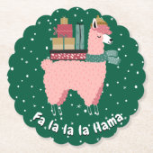 Holiday Llama Untersetzer - Fa la la llama (Vorderseite)