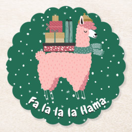 Holiday Llama Untersetzer - Fa la la llama