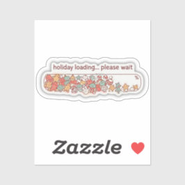 Holiday Loading Progress Bar Cute Christmas Vinyl Aufkleber