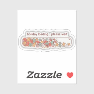 Holiday Loading Progress Bar Cute Christmas Vinyl Aufkleber