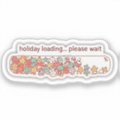 Holiday Loading Progress Bar Cute Christmas Vinyl Aufkleber (Vorderseite)