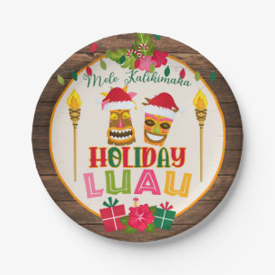 Holiday Luau Party Paper Plate - W Pappteller
