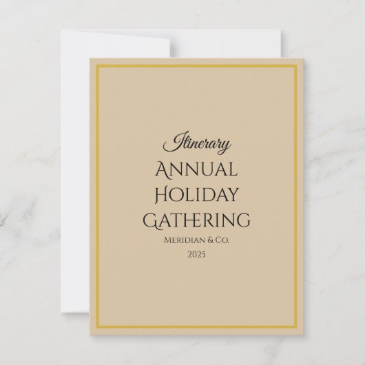 Holiday Luxe Christmas Event Program | Itinerary (Vorderseite)