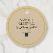 Holiday Luxe Christmas Favor Tag | Modern Geschenkanhänger (Vorderseite)