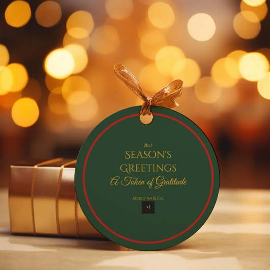 Holiday Luxe Christmas Favor Tag | Modern Geschenkanhänger