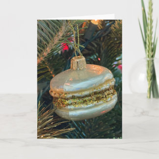 Holiday Macaron Christmas Tree Ornament Card Dankeskarte
