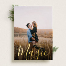 Holiday Magic Foto Gold Foil Card
