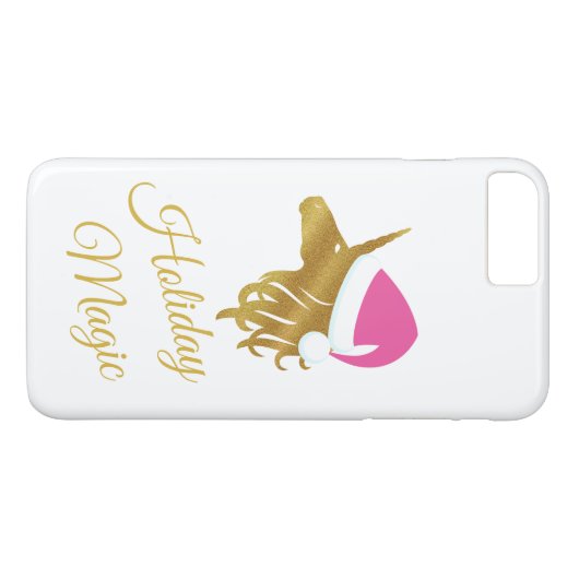 Holiday Magic Gold Unicorn Case-Mate iPhone Hülle (Rückseite (Horizontal))