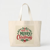 Holiday Magic: Ihre perfekte Weihnachts-Tote-Tasch Jumbo Stoffbeutel (Vorne)