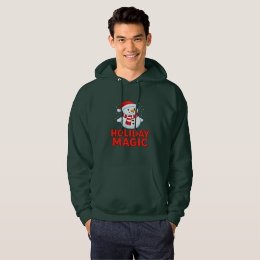 Holiday Magic Snowman Christmas Gift Hoodie Unisex (Vorne ganz)
