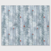 Holiday Magic Snowy Winter Forest Geschenkpapier (Flach)