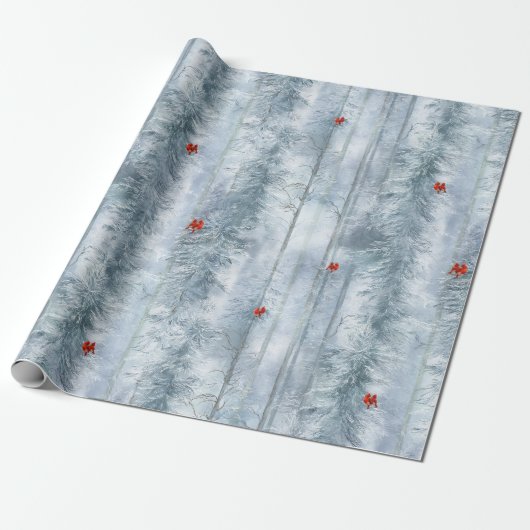 Holiday Magic Snowy Winter Forest Geschenkpapier (Ungerollt)