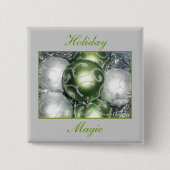 'Holiday Magic' Square Button (Vorderseite)