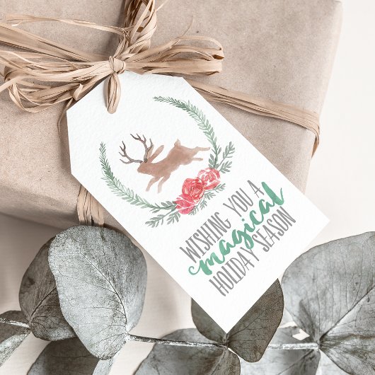 Holiday Magic | Woodland Jackalope Christmas Geschenkanhänger