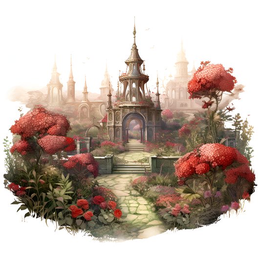 Holiday Magical Castle Decoupage Paper Seidenpapier